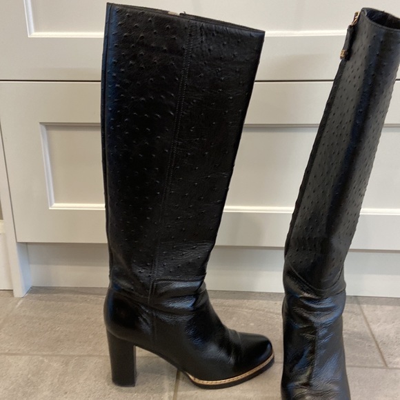 ESCADA Leather Knee-high Boots, Sz 39 - Picture 9 of 16